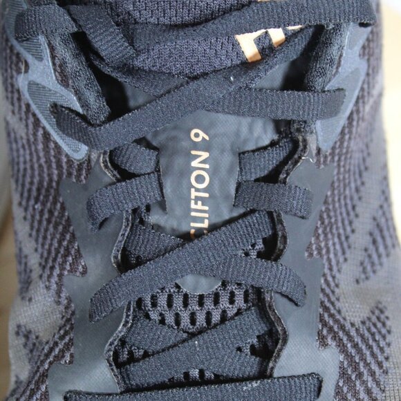 Hoka Clifton 9 Sneaker Womens 8 Black Rose Gold Running Shoe Outdoor Athletic - Picture 7 of 10